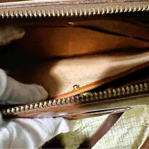 VintageY2K Dooney & Bourke tote handbag Crossbody bag Brown and Black Leather - Picture 13 of 17